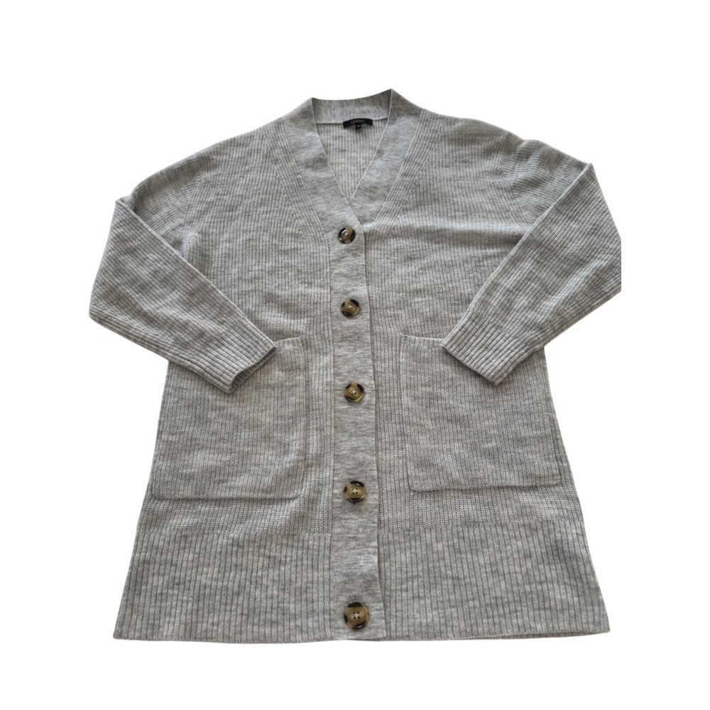 Quince Baby Alpaca Wool Oversized Cardigan Gray Size M Lightweight Soft - Picture 5 of 11